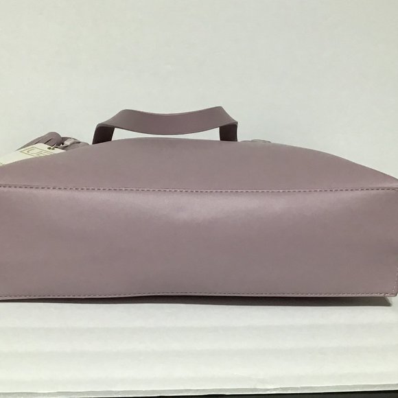 Vegan Leather Tote Urban Expressions Large Purple Light Moms Day Perforated - Picture 4 of 9